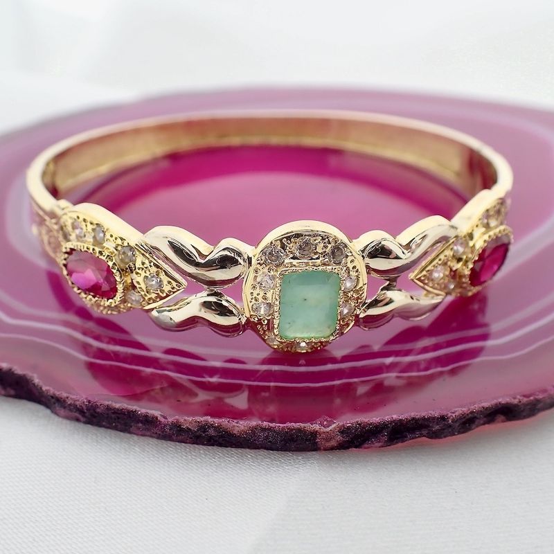 Image 7 of 18K Gold Oriental Slave Bracelet | Ø 60 mm