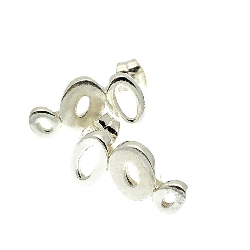 Image 3 of Silver fantasy stud earrings