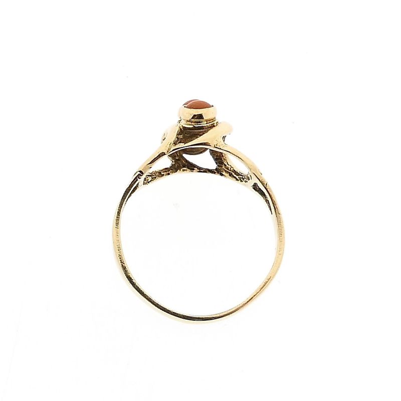 Image 5 of Gold Ring with Blood Coral