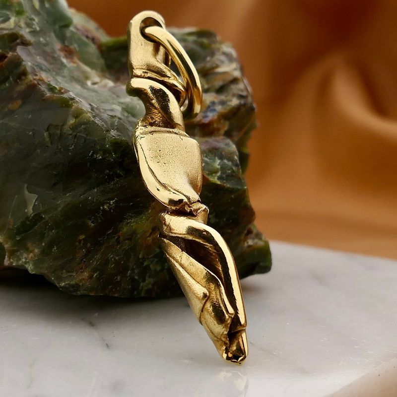 Image 2 of Solid Gold Abstract Pendant