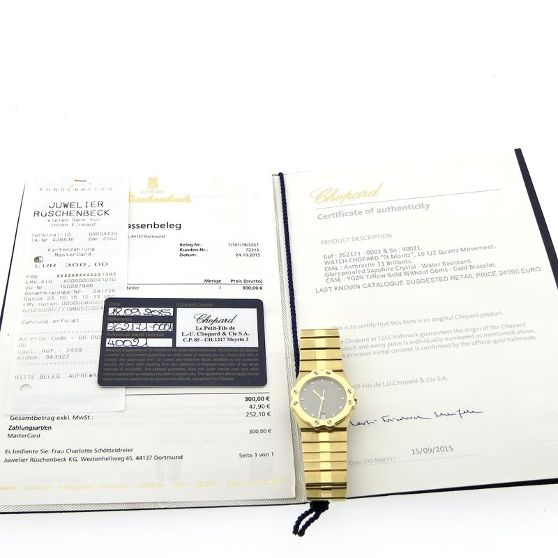 Image 9 of Chopard St. Moritz 262171; 18k gold men's/unisex watch