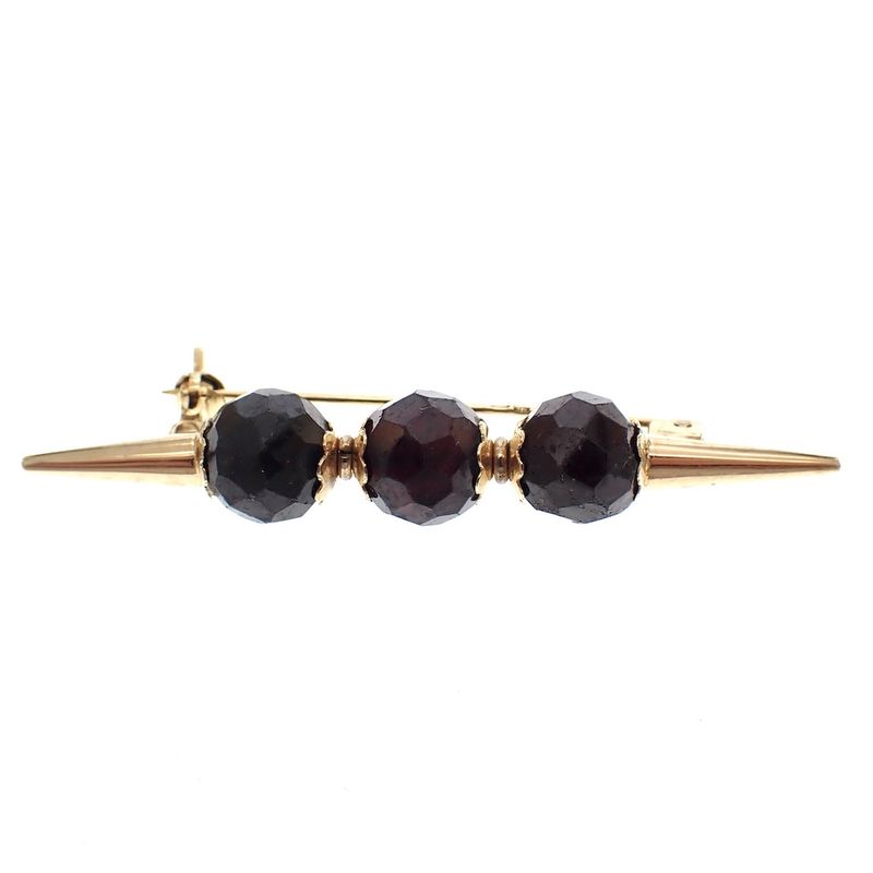 Image 1 of Antique gold brooch with garnet