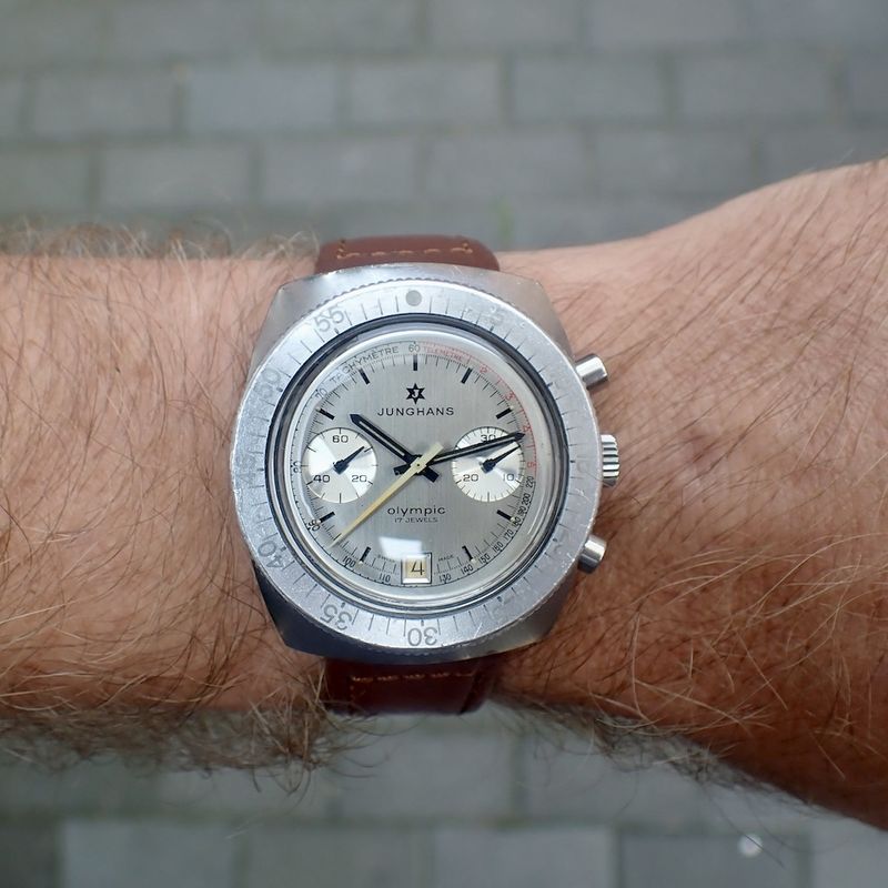 Image 13 of Junghans Olympic; Vintage chronograph men's watch