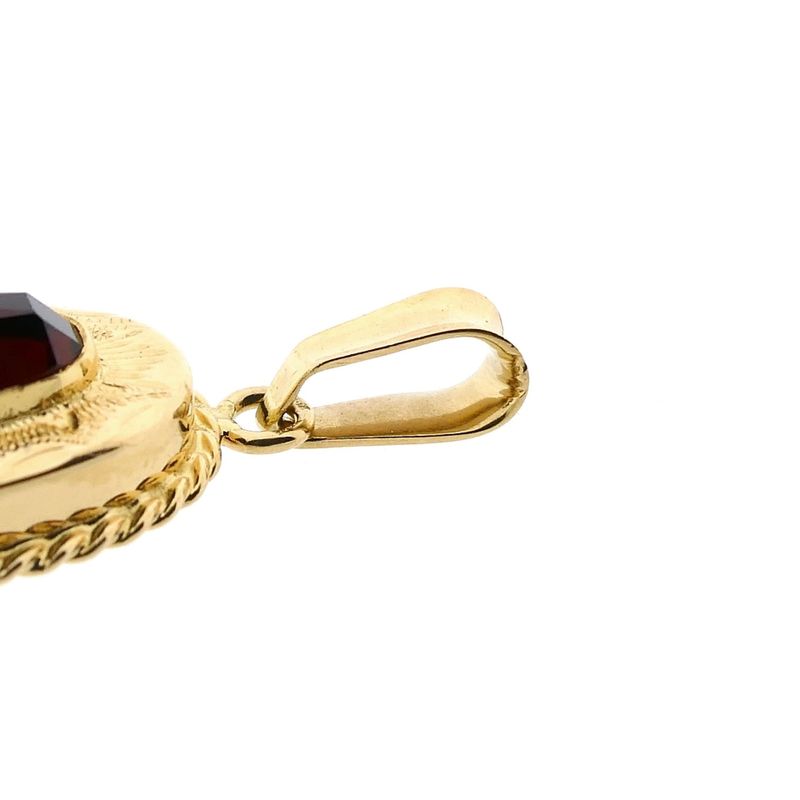 Image 6 of Vintage Gold Pendant with Garnet