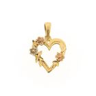 Image 1 of Two-tone gold pendant of a heart