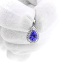 Image 9 of 18-karat white gold pendant with tanzanite and diamond | 0.18 ct.