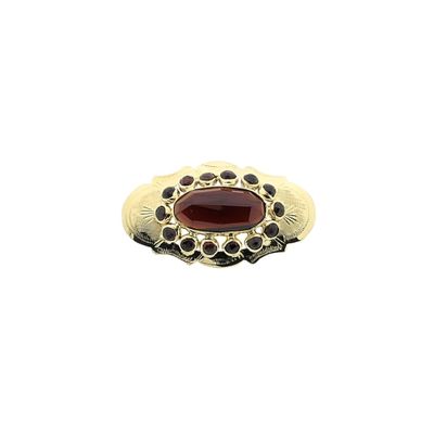 Image 1 of Vintage gold brooch with garnet