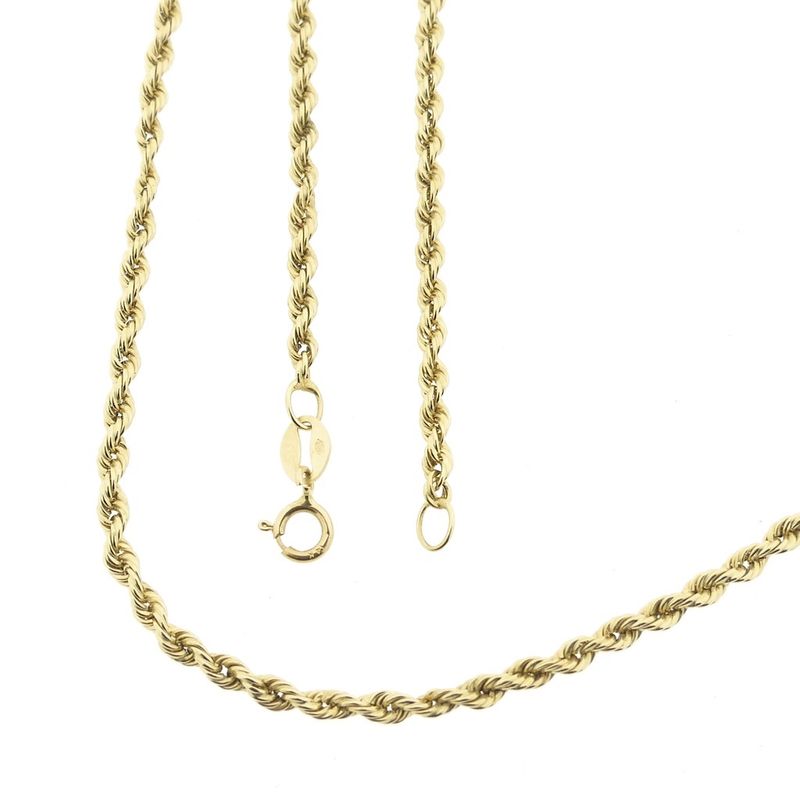 Image 1 of Gold twisted link chain | 43.5 cm