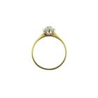 Image 4 of Gold subtle entourage ring with 0.08 ct. diamond & emerald