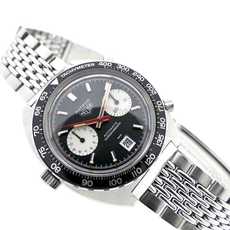 Image 24 of Heuer Autavia 1163; Vintage chronograph men's watch