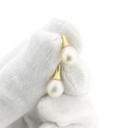 Image 10 of Gold stud earrings with pearl