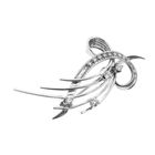 Image 10 of White gold fantasy brooch with diamond 0.33 ct.