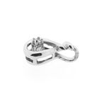 Image 11 of White gold minimalist pendant with diamond; 0.015 ct.