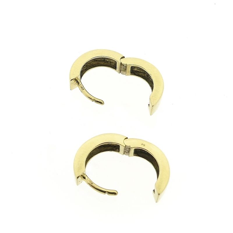 Image 5 of Gold hinged hoop earrings | Ø 12.4 mm