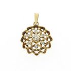 Image 1 of Vintage gold pendant with diamonds | 0.035 ct.