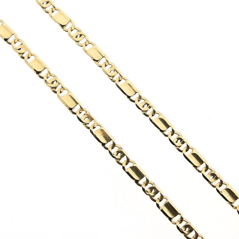 Image 3 of Gold closed figaro link chain | 61.5 cm