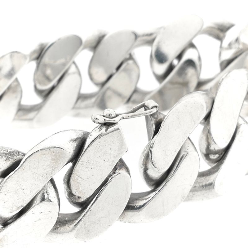 Image 3 of Solid Silver Gourmet Chain Bracelet