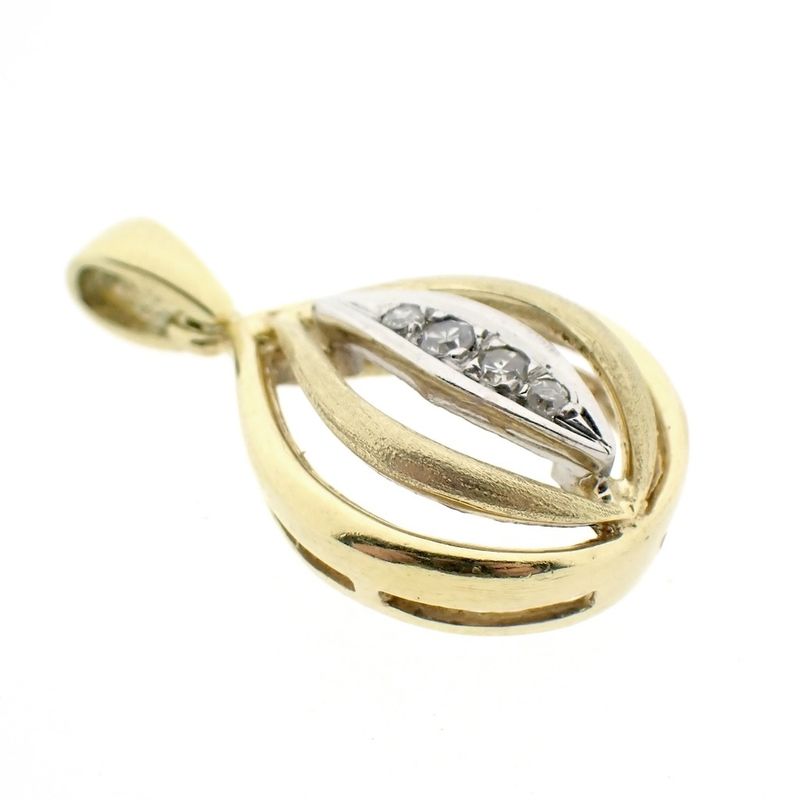 Image 5 of Golden fantasy pendant with diamond 0.03 ct.