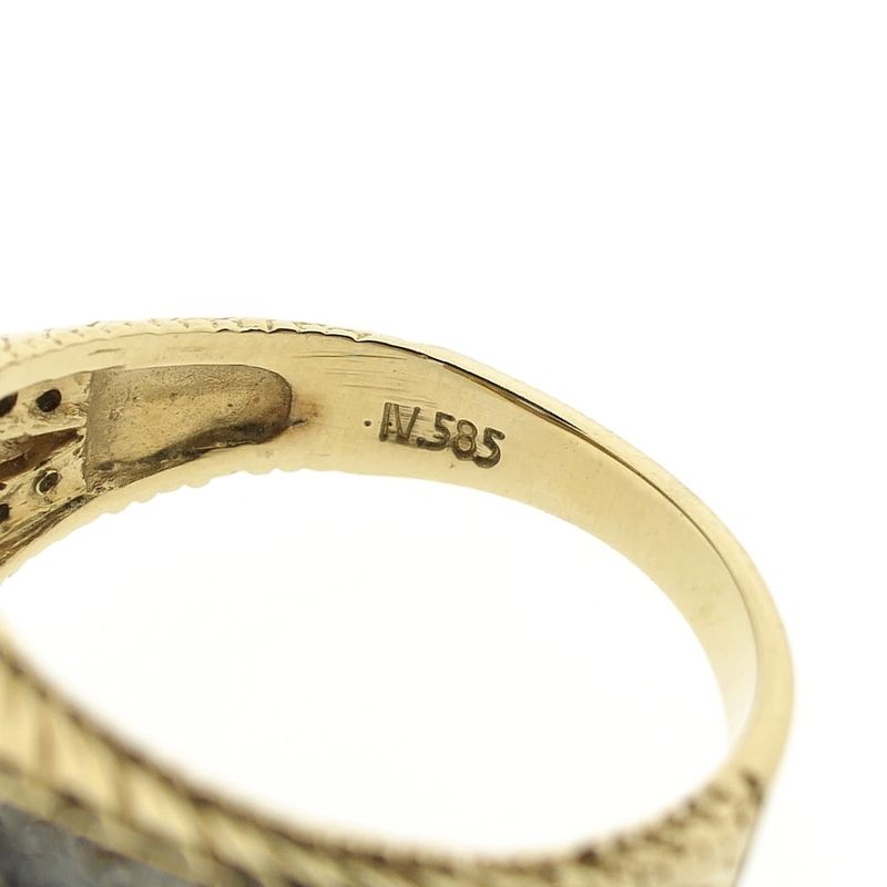 Image 6 of Gold ring with tanzanite and diamond | 0.48 ct.