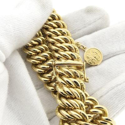 Image 2 of Gold French gourmet link bracelet