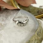 Image 2 of White gold fantasy ring with diamond | 0.06 ct.