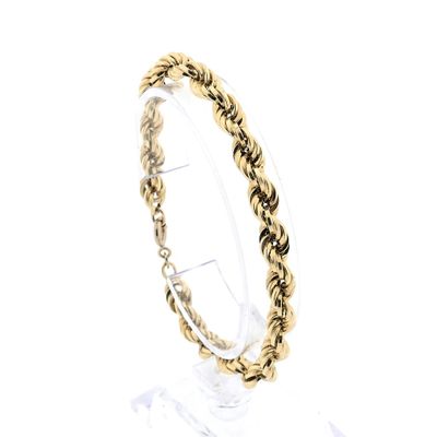 Image 1 of Gold twisted link bracelet