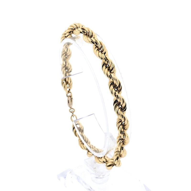 Image 1 of Gold twisted link bracelet