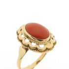 Image 3 of Gold ring with red coral | Vintage