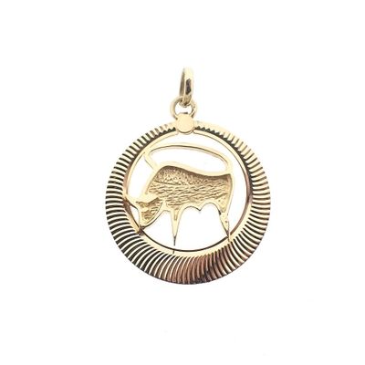 Gold zodiac sign pendant; Taurus | Fabiola Image 1 of Gold zodiac sign pendant; Taurus | Fabiola