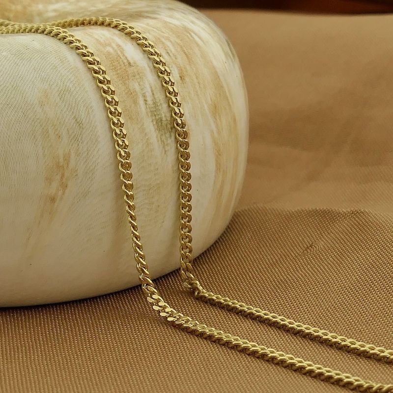 Image 2 of Gold gourmet link chain | 40 cm