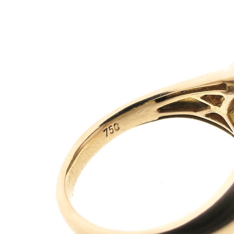 Image 7 of Gold ring set with rose quartz and diamonds; Tirisi