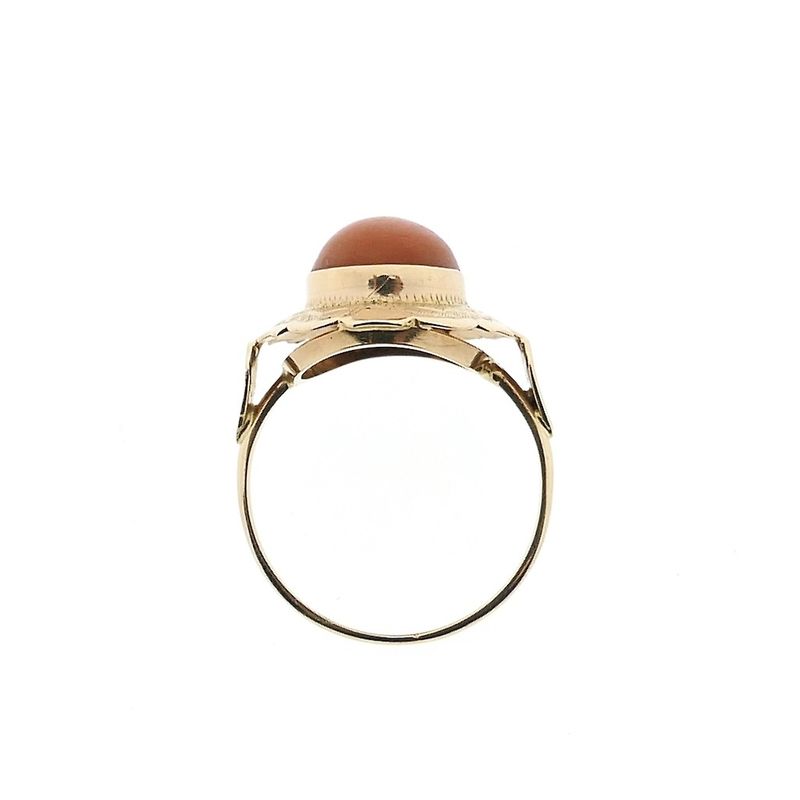 Image 5 of Rose gold ring with red coral | Vintage/antique