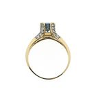 Image 5 of Gold solitaire ring with blue and white diamond | 1.0 ct.