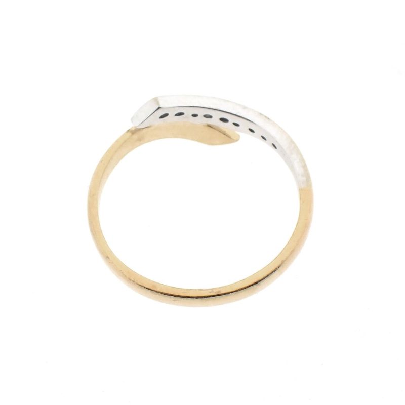 Image 11 of Two-tone gold ring with diamonds | 0.10 ct.