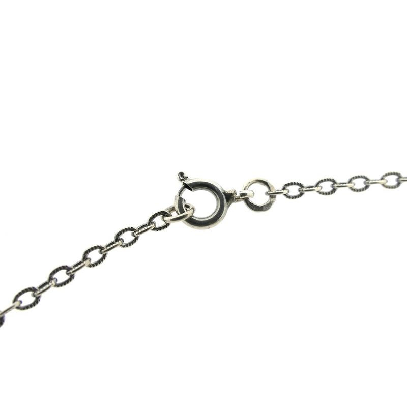 Image 3 of Silver anchor link chain with fixed pendant