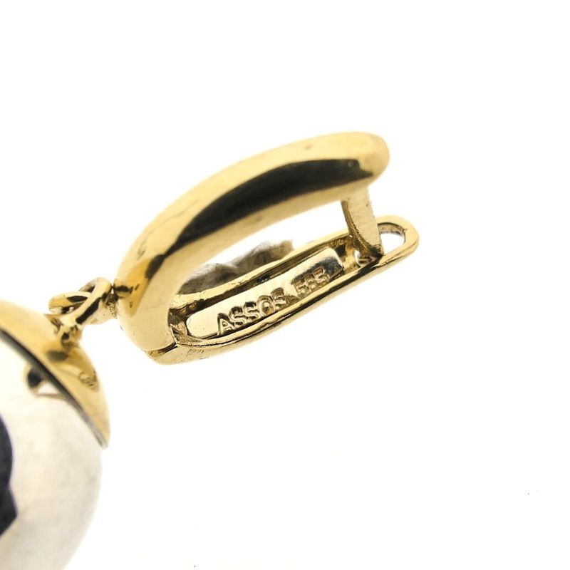 Image 6 of Two-tone gold stud earrings with balls