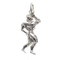 Silver pendant; Bodybuilder