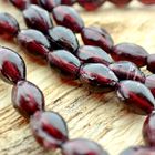 Image 4 of Antique glass bead necklace/sautoir with gold clasp