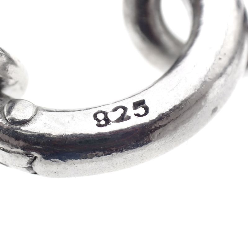 Image 7 of Silver anchor link chain with a heart pendant; ZINZI