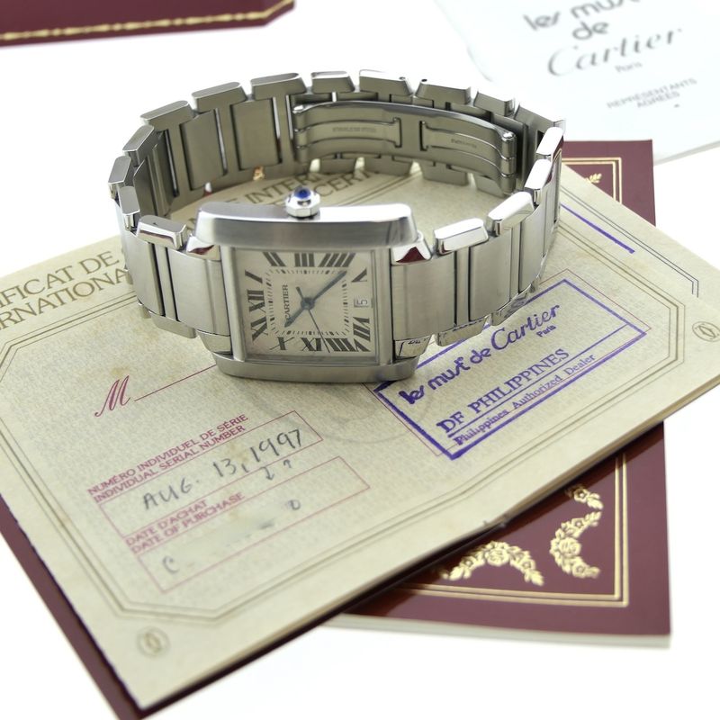 Image 6 of Cartier Tank Française 2302; Automatic unisex watch