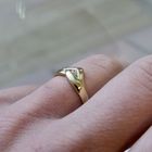 Image 7 of Gold V-shaped ring with zirconia