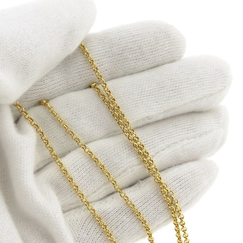 Image 5 of Gold anchor link necklace | 60 cm