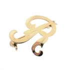 Image 3 of Gold letter brooch; letter R | Vintage