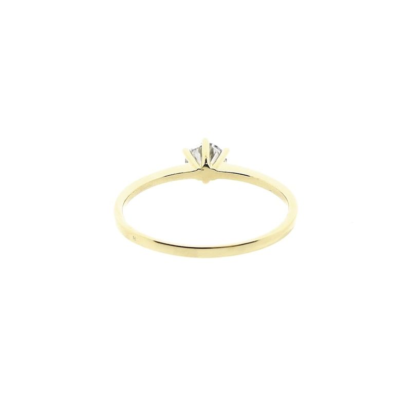 Image 6 of Gold solitaire ring with zirconia