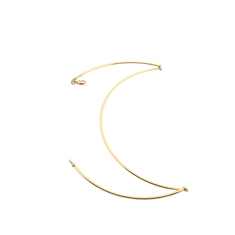 Afbeelding 9 van Gouden staafjes schakelketting | 36 cm