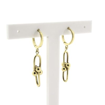 Image 2 of Gold link earrings