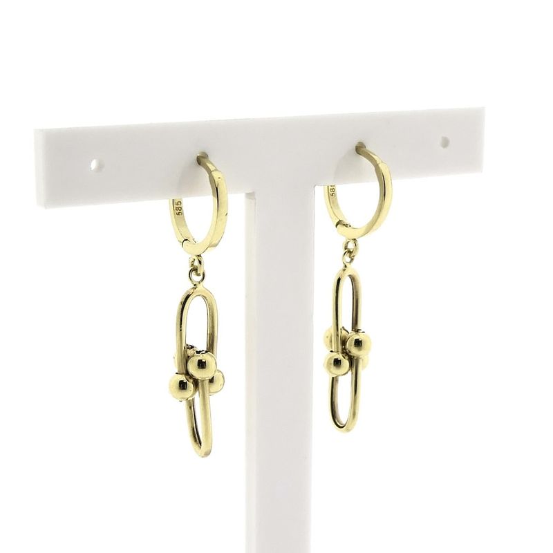 Image 2 of Gold link earrings