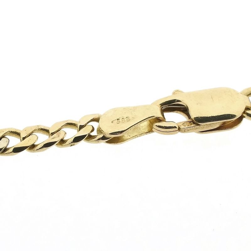Image 4 of Two-tone gold Figaro link bracelet | 17 cm