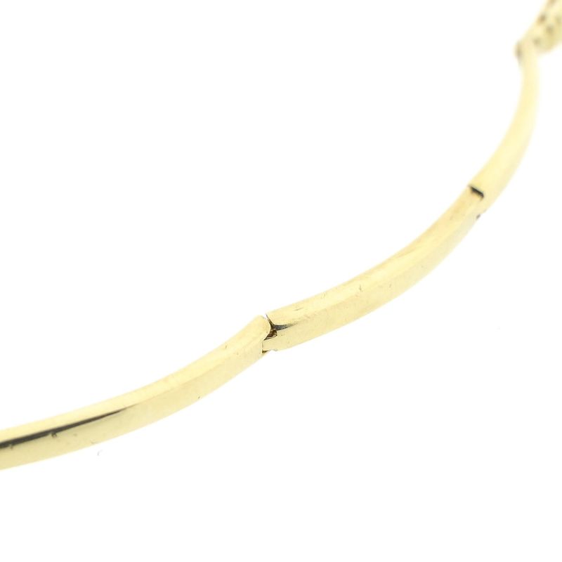 Image 8 of Gold bar link bracelet with zirconia