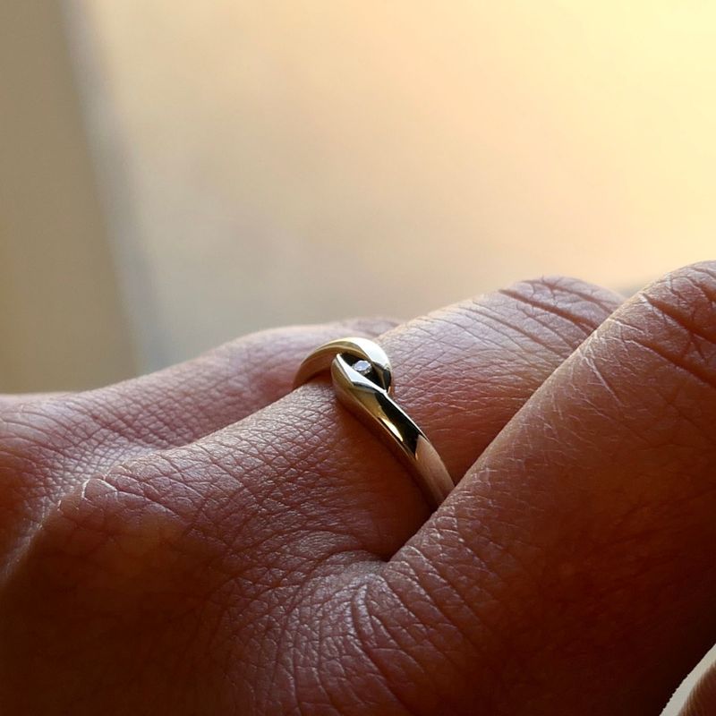 Image 9 of Jeunesse bicolor gold ring with diamond; 0.02 ct